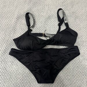Victoria's Secret Black Bikini with Logo Detail